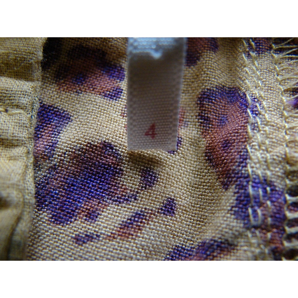 Free People Bennie Leopard Print Wide Leg Button Fly Pants Size 4 Casual Office - Picture 9 of 14